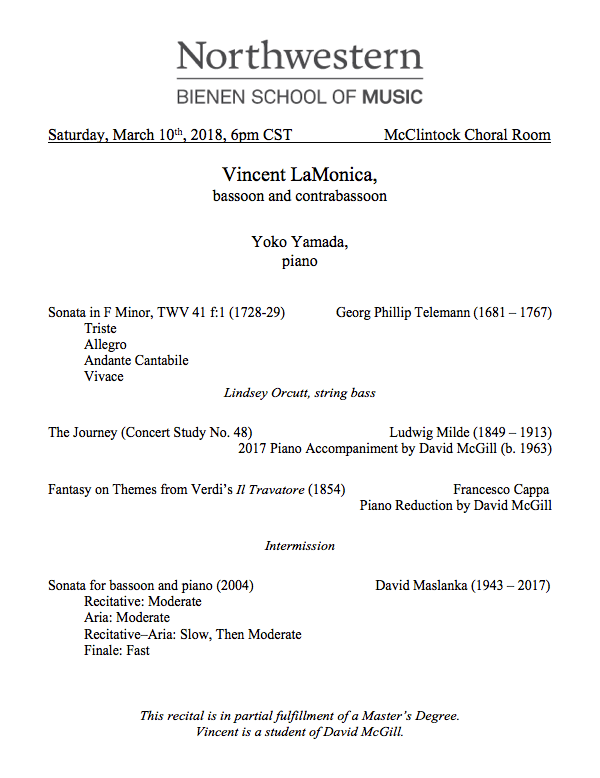 MM Recital 1 Program